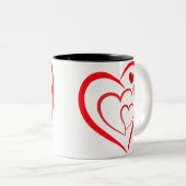Heart of Hearts Mug Tweekleurige Koffiemok (Voorkant rechts)