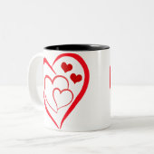 Heart of Hearts Mug Tweekleurige Koffiemok (Voorkant links)