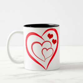 Heart of Hearts Mug Tweekleurige Koffiemok