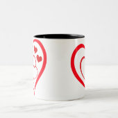 Heart of Hearts Mug Tweekleurige Koffiemok (Center)
