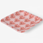 Heart of Hearts Valentijns Party Papieren Bordje (Gebogen)