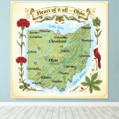 Heart of It All — Ohio Boards Canvas Afdruk (Insitu (Houten vloer))
