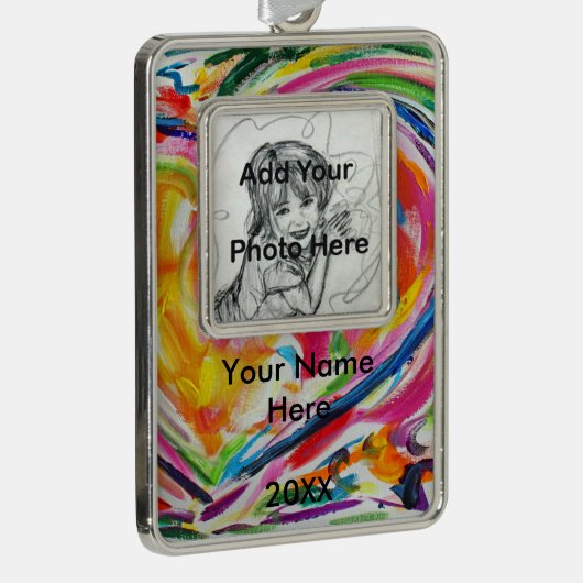 Heart of Joy Custom Personalized Photo Ornament (Rechts)