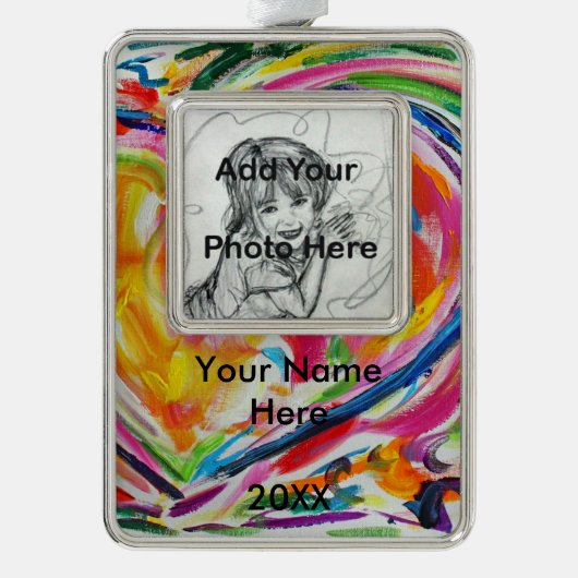 Heart of Joy Custom Personalized Photo Ornament (Voorkant)