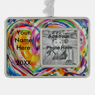 Heart of Joy Custom Personalized Photo Ornament