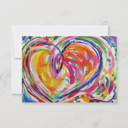 Heart of Joy Custom Small Invitations Kaart (Voorkant)