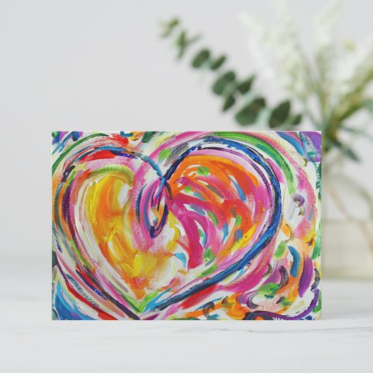 Heart of Joy Custom Small Invitations Kaart (Staand voorkant)