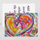 Heart of Joy Invitation Kaart (Voorkant / Achterkant)