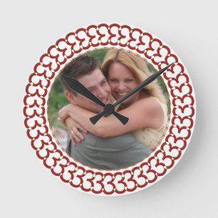 Heart of Love Custom Photo Lijst Ronde Klok