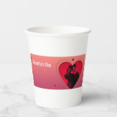 Heart Of Love-Romantic Coupe Holding Hands Design Papieren Bekers (Voorkant)