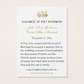 Heart of Mary Catholic Wedding Prayer Card Visitekaartje (Achterkant)