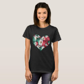 Heart of Mexican Flags T-shirt (Voorkant volledig)
