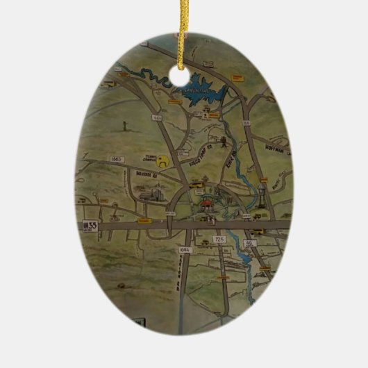 Heart of New Braunfels, Texas Keramisch Ornament (Voorkant)