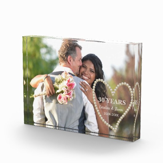 Heart of Pearls 30th Wedding Jubileum Foto (Rechts)