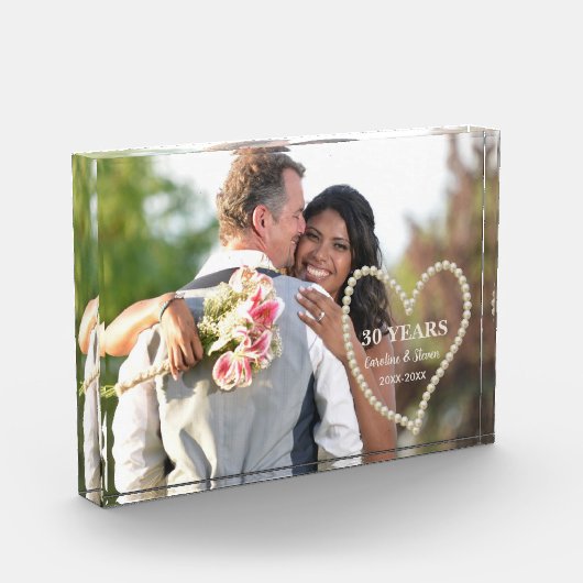 Heart of Pearls 30th Wedding Jubileum Foto (Links)