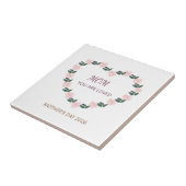 Heart of Peonies Mom Love Message Tegeltje (Zijkant)
