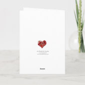 Heart of roses Tarjeta de agradecimiento plegada Bedankkaart (Achterkant)