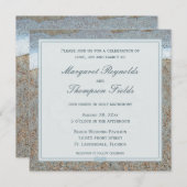 Heart of Seashells op het strand bruiloft uitnodig Kaart (Voorkant / Achterkant)