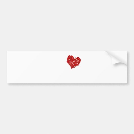 Heart of Skulls - Emo Alternative Grunge Rock Punk Bumpersticker (Voorkant)