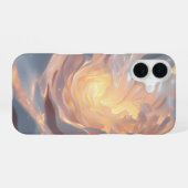 Heart of Summer – Glowing Abstract Blue & Gold Pho iPhone 16 Hoesje (Achterkant horizontaal)