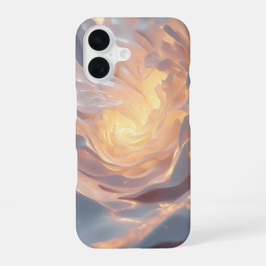 Heart of Summer – Glowing Abstract Blue & Gold Pho iPhone 16 Hoesje (Achterkant)