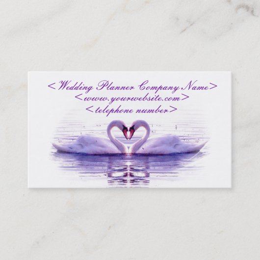 Heart of Swans Wedding Planner Visitekaartje (Voorkant)