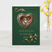 Heart of the Divine Child Folded Greeting Card Kaart (Gele Bloem)