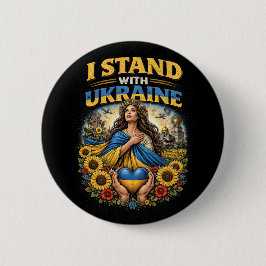 Heart of Ukraine Ronde Button 5,7 Cm