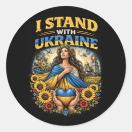 Heart of Ukraine Ronde Sticker