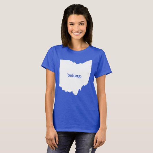 Heart Ohio State Map, Belong T-shirt (Voorkant volledig)