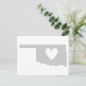 Heart Oklahoma staatssilhouette Briefkaart (Staand voorkant)