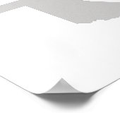 Heart Oklahoma staatssilhouette Poster (Hoek)