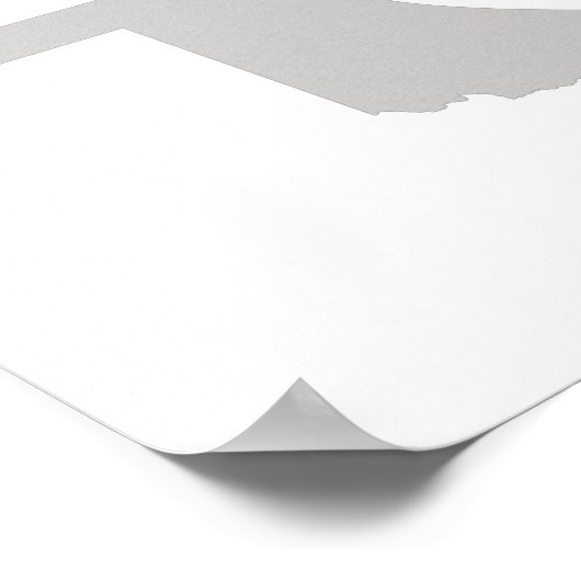 Heart Oklahoma staatssilhouette Poster (Hoek)