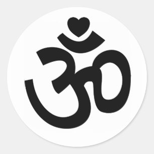 Heart Om Sign - Yoga Sticker