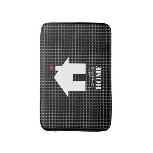 Heart on a House Doormat Badmat (Voorkant Verticaal)