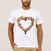 Heart On Fire Mannen T-shirt (Voorkant)
