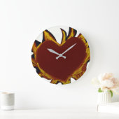 Heart on Fire Round Clock Grote Klok (Huis)