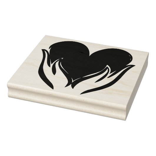 Heart on Fire Rubber Art Stamp Rubberstempel (Stempel)