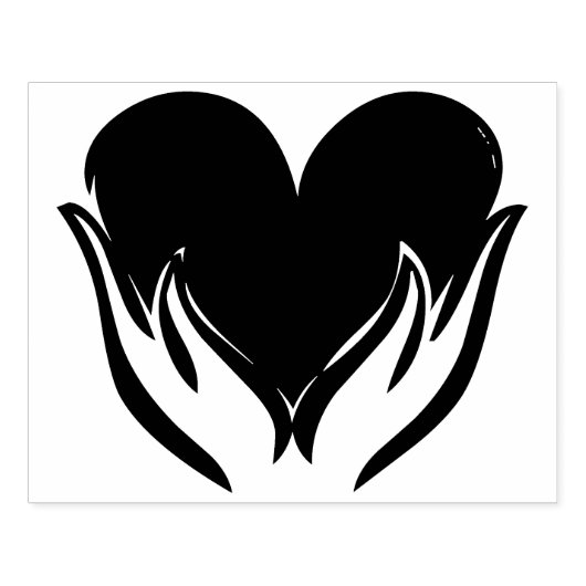 Heart on Fire Rubber Art Stamp Rubberstempel (Afrduk)