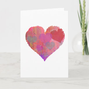 HEART ONTWERP WENSKAART schattig abstract Kaart