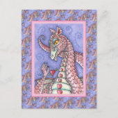 HEART OP EEN VALENTIJN VAN DE BORREL VAN DE PINK V BRIEFKAART (Voorkant)