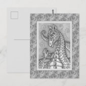 HEART OP EEN VALENTIJN VAN DE BORREL VAN DE PINK V BRIEFKAART (Voorkant / Achterkant)