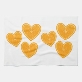Heart Orange Kitchen Towel – Cute Citrus Decor Theedoek