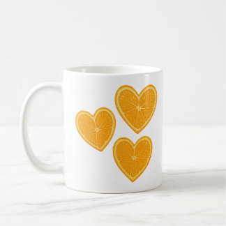 Heart Orange Mug – Cute Citrus Coffee Cup  Koffiemok
