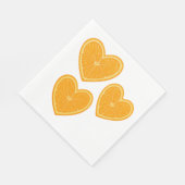 Heart Orange Party Napkin – Citrus Summer Decor Servet (Hoek)