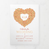 Heart oranje tulpen inkt verhaal toewijding bruilo drieluik programma (Cover)