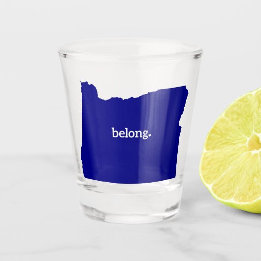 Heart Oregon Belong State Map Shot Glas (Voorkant)