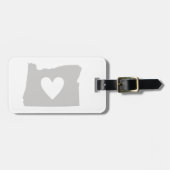 Heart Oregon staatssilhouette Bagagelabel (Voorkant horizontaal)