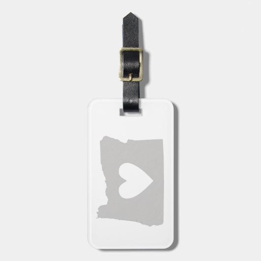 Heart Oregon staatssilhouette Bagagelabel (Voorkant verticaal)