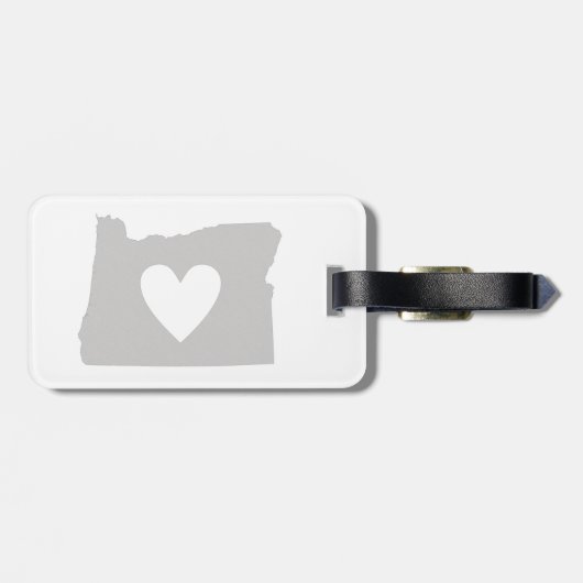 Heart Oregon staatssilhouette Bagagelabel (Achterkant horizontaal)